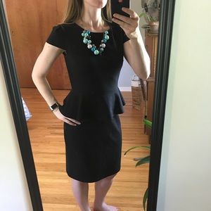Ann Taylor peplum Black dress, size 2